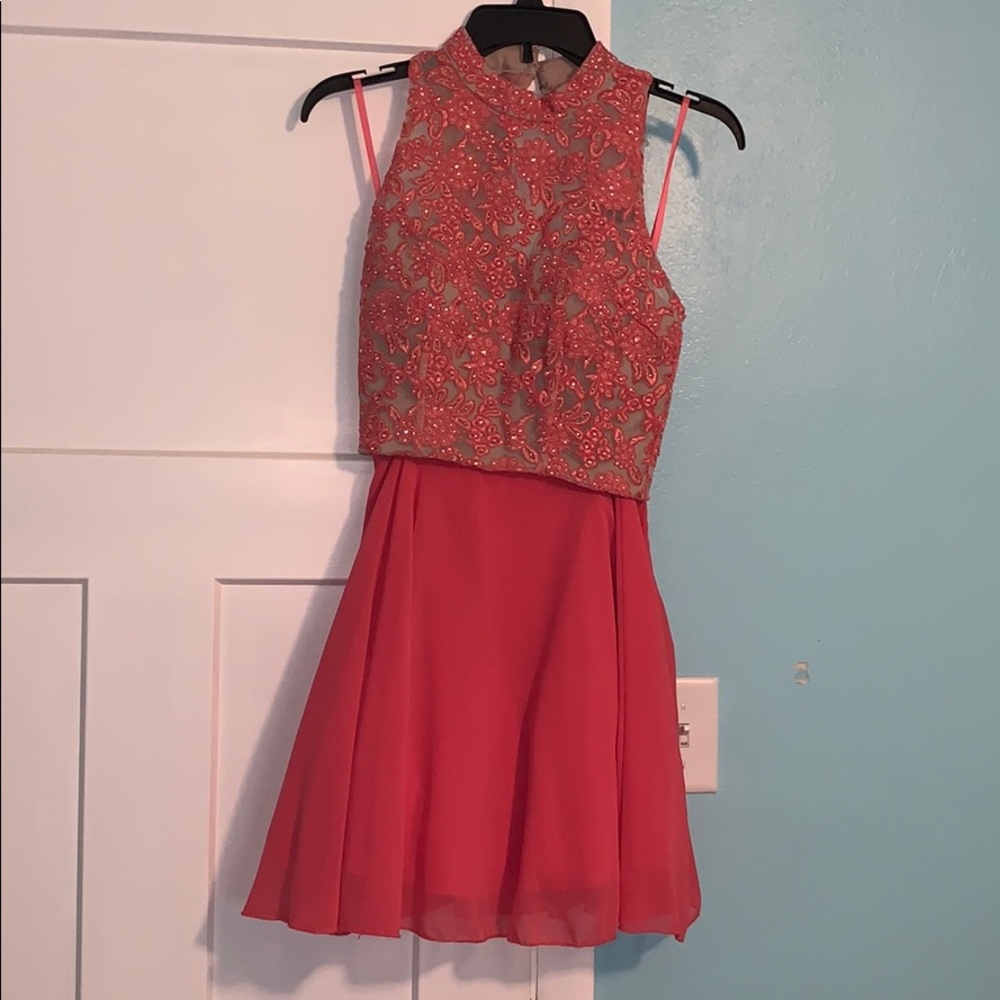 Pink two piece dress